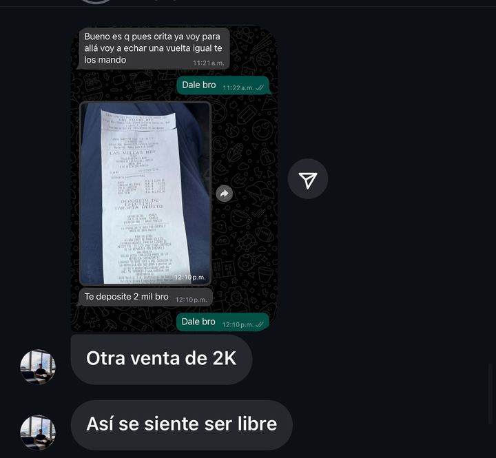 Venta cerrada de 2 mil